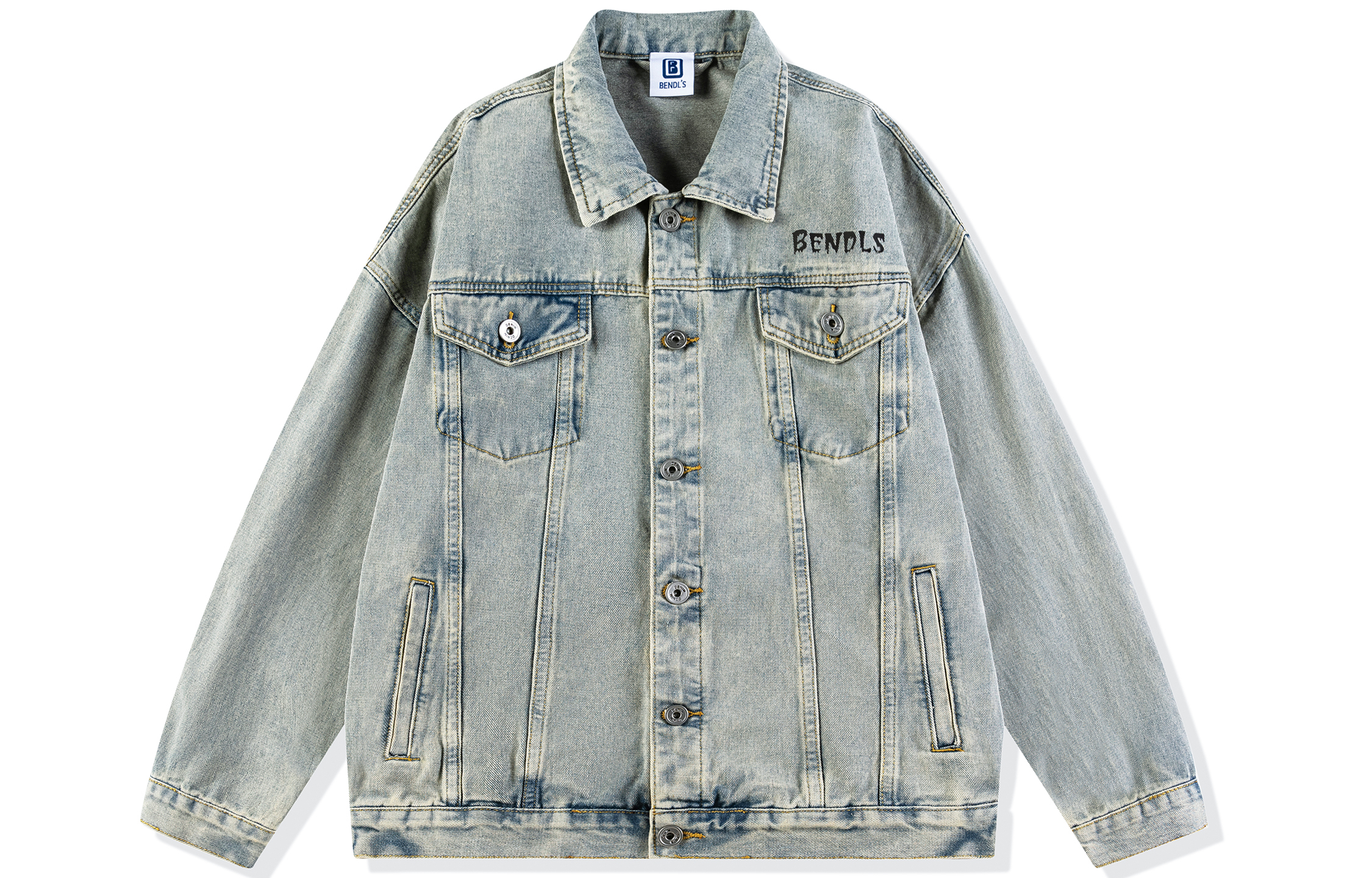 Трехмерная трендовая куртка, джинсовый кардиган для отдыха подходит для мужчин и женщин, в американском стиле, с печатью вашего логотипа