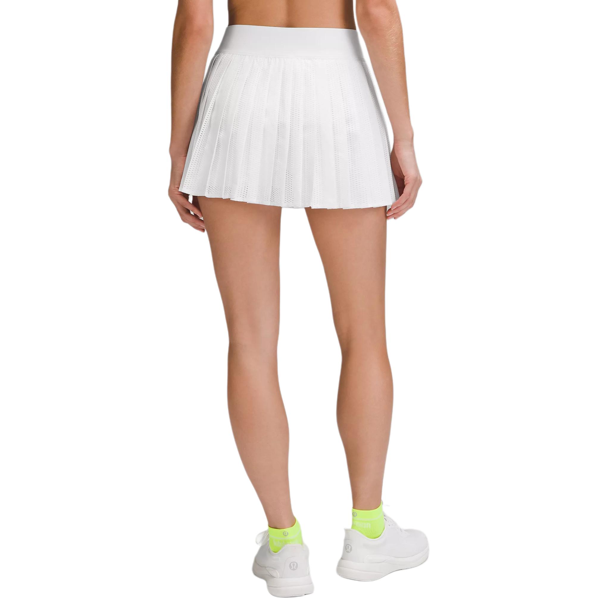 Lululemon Pleated Open Knit High Rise Tennis Skirt Casual Short Skirts Women’s White
