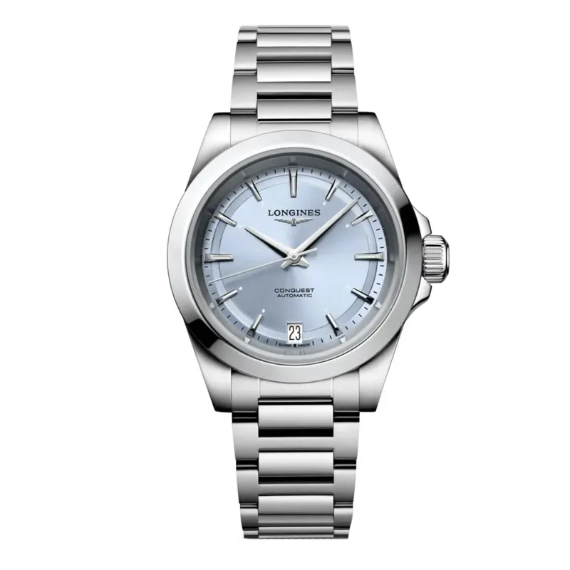 LONGINES Kangcai Joy Collection Automatic Mechanical Movement 100m Waterproof Women's Watch 34mm Blue Dial