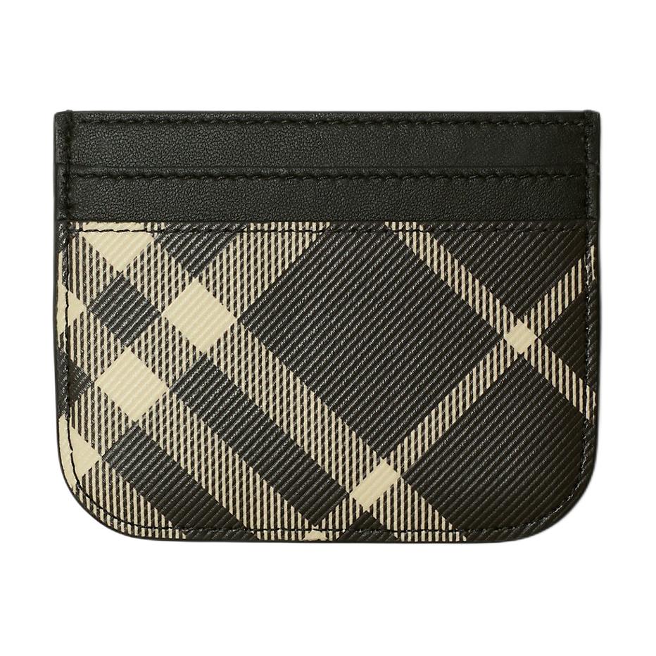 Женский картхолдер Burberry Check Card Case (черно-коричневый)