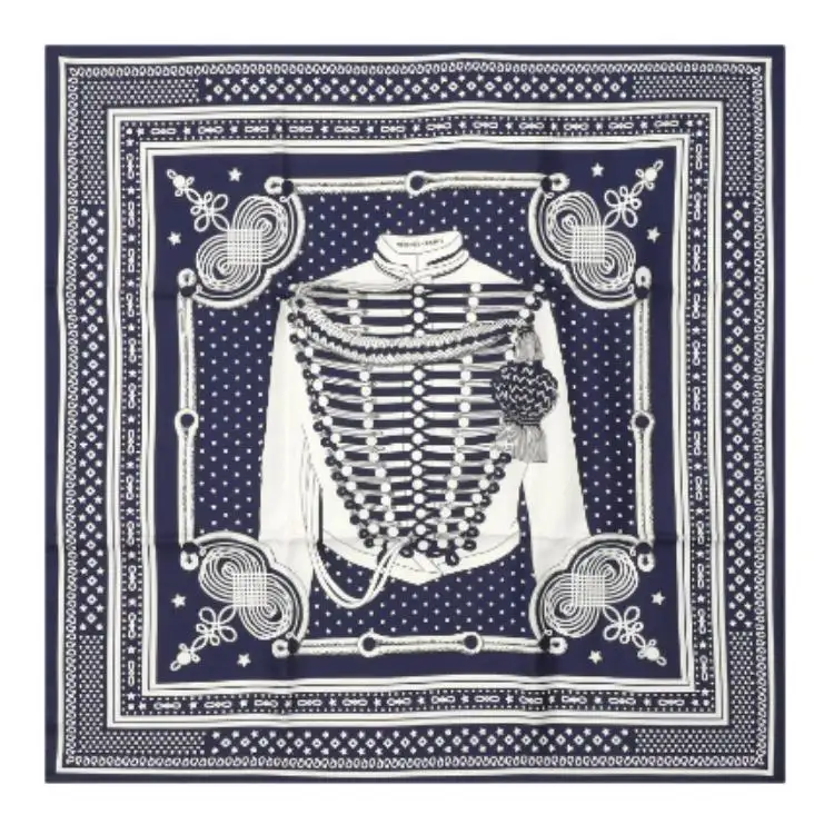 HERMES Patterned Print Scarves Women's Blue