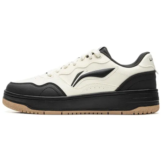 LiNing Tianji Soft Anti Slip And Wear Resistant Breathable Low Top Skateboard Shoes Women's White Black