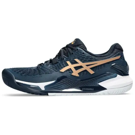 Asics Women's Gel Resolution 9 'French Blue Pure Gold'