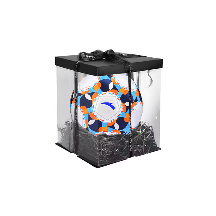 Anta Size 5 Ball Soccer Ball PVC Machine Stitched Soccer Ball Unisex Blue & White & Orange