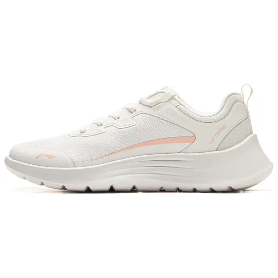 LiNing Feather Non slip Lightweight Low Top Running Shoes Women's Mist White