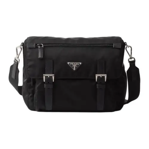 PRADA Nylon Shoulder Bag, Crossbody Bag Regular Women's Black