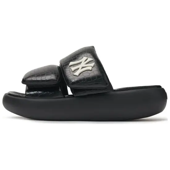 MLB New York Yankees Slip-Resistant Abrasion-Resistant Slide Slippers Unisex Black White