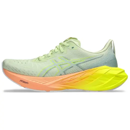 Asics Novablast 4 Running Shoes Men Low-top Green/Orange/Yellow
