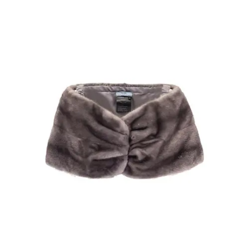 PRADA Water Mink Fur Shawls Women's Gray