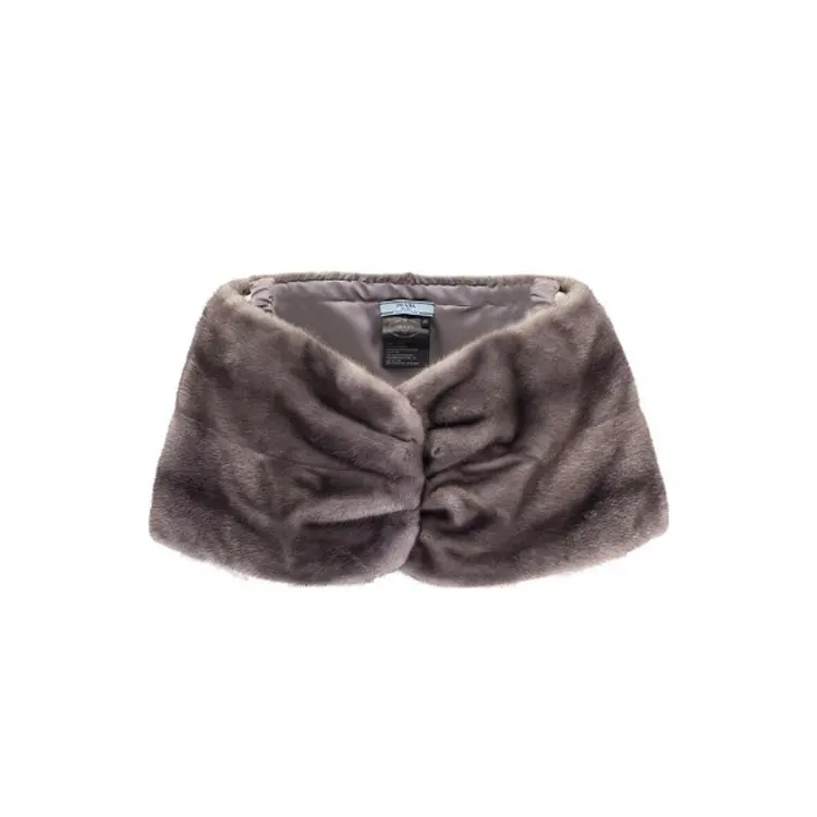 PRADA Water Mink Fur Shawls Women's Gray