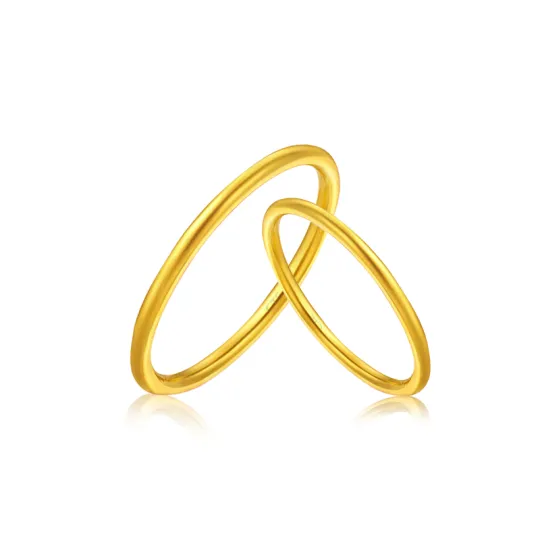 CHOW TAI FOOK Jewelry Solid Plain Ring 999 Solid Gold Priced In Gram Gold Ring Unisex