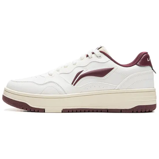 LiNing Tianji Soft Anti Slip Wear Resistant Lightweight Breathable Low Top Skateboard Shoes Women's White Purple