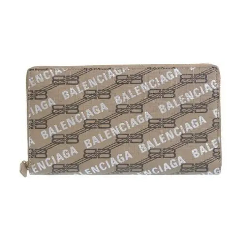 Balenciaga Leather Wallet Men's Brown Multicolor