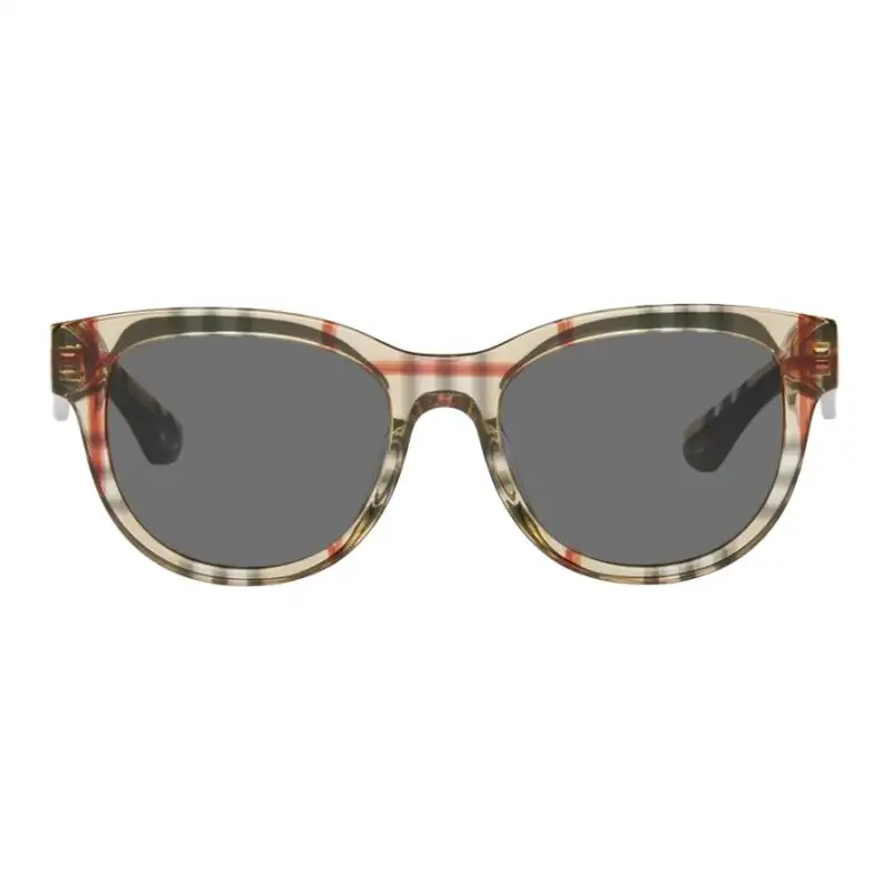 Burberry Acetate Oval Sunglasses Women's Beige