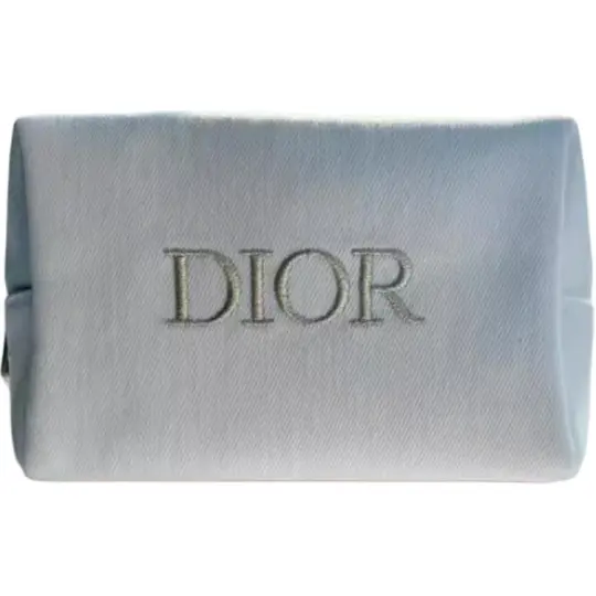 DIOR Minimalist Modern, Classic Print, Denim Fabric Storage & Toiletry Bags White 18*9*11cm