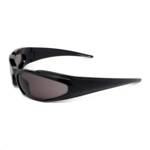 Balenciaga Acetate Irregular Shape Sunglasses Women's Black