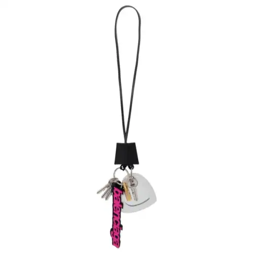 Balenciaga Brass, Sheepskin, Metal, Calfskin Keychains Women's Multicolor