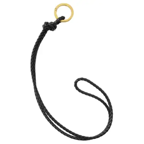 Bottega Veneta Lambskin Metal Keychains Women's Black