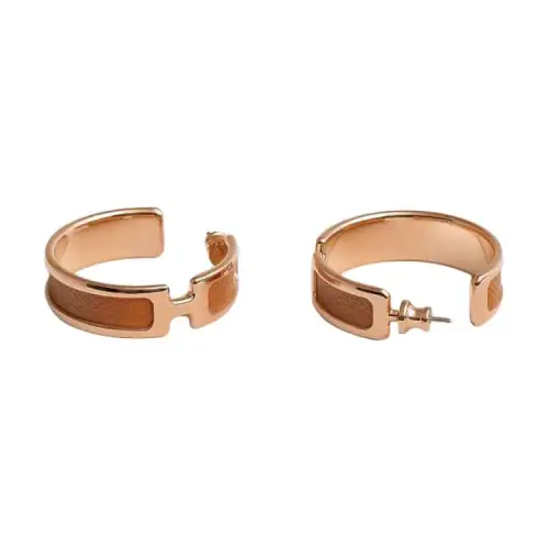 HERMES Olympe Earrings Women's Gold