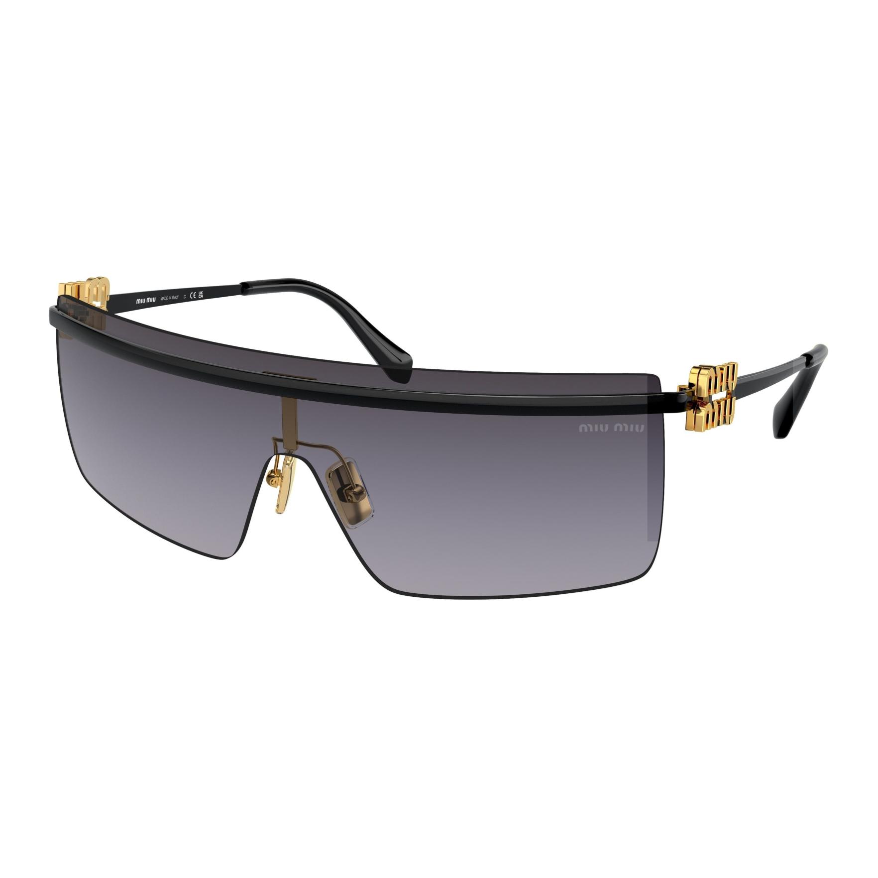 MIU MIU Brand Logo Acetate Square Sunglasses Women's Black