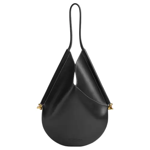 Bottega Veneta Solstice Cow Leather Handbag, Shoulder Bag Medium Women's Black