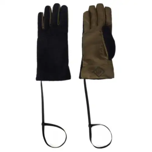 Loro Piana Polyester Knit Gloves Men's Black