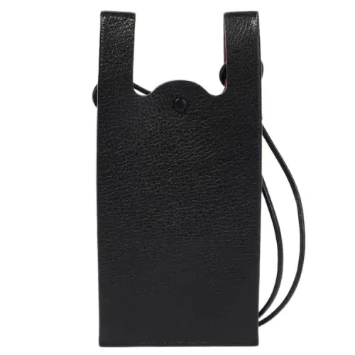 Maison Margiela Goatskin Halter Cell Phone Pouch Unisex Black