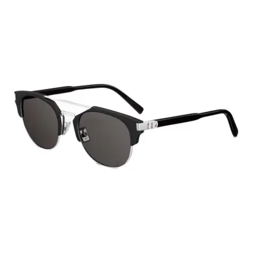 DIOR Aluminum Acetate Oval Sunglasses Men's Black