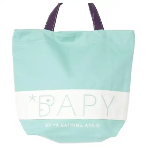 A BATHING APE Cotton Blend Tote Bag, Shopping Bag, Handbag Regular Unisex Multicolor