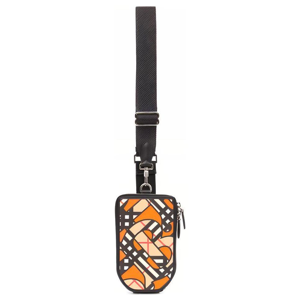 Burberry Cotton Linen Blend Cell Phone Protective Cover With Bib & Brace Cell Phone Pouch Men's Multicolor