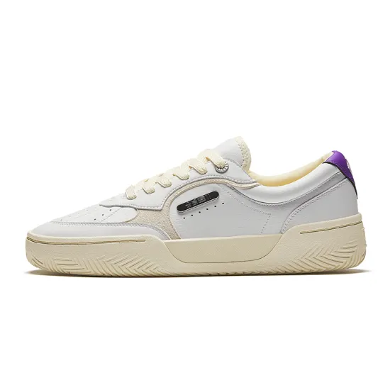 ANTA Owen Hélà TRIBE Basketball Shoes Unisex Low-Top ANTA White/Mud Sand Grey/Palace Purple