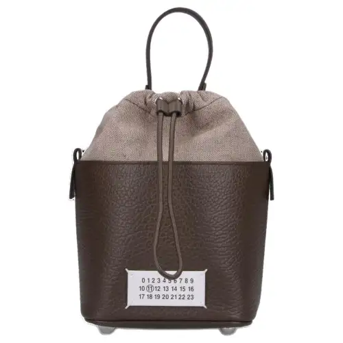 Maison Margiela 5AC Calfskin Bucket Bag, Shoulder Bag, Crossbody Bag, Handbag Small Men's Coffee