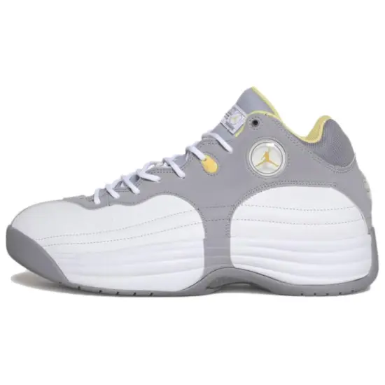 JORDAN Jumpman Team I Basketball Shoes Men Mid-Top Gray White