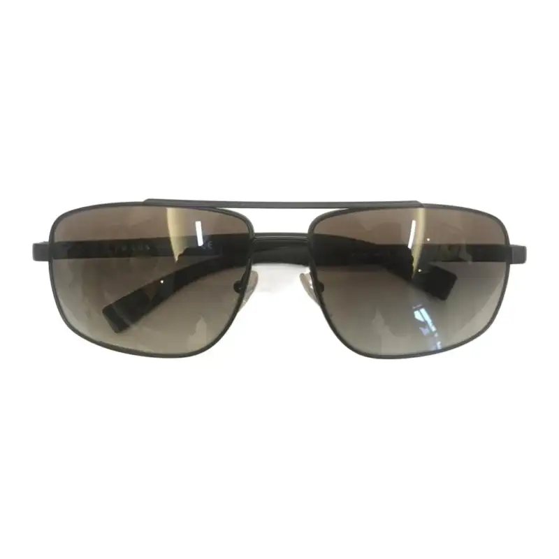 PRADA Irregular Shape Sunglasses Men's Black