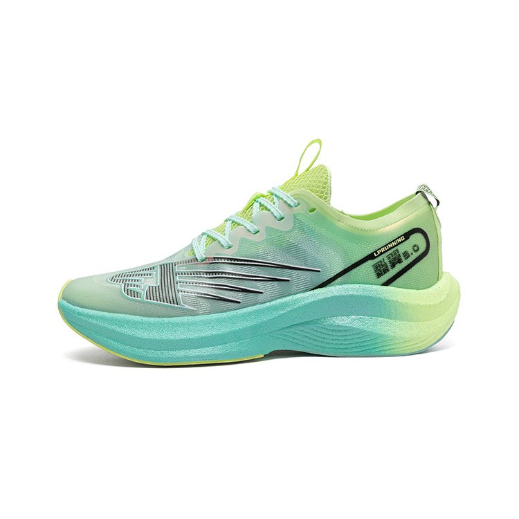 Leading the Dream Edge Mesh Comfortable Rebound Support Shock Absorption Anti-Slip Wear-Resistant Breathable Sprinting Low-top Running Shoes Men's White Turquoise Green