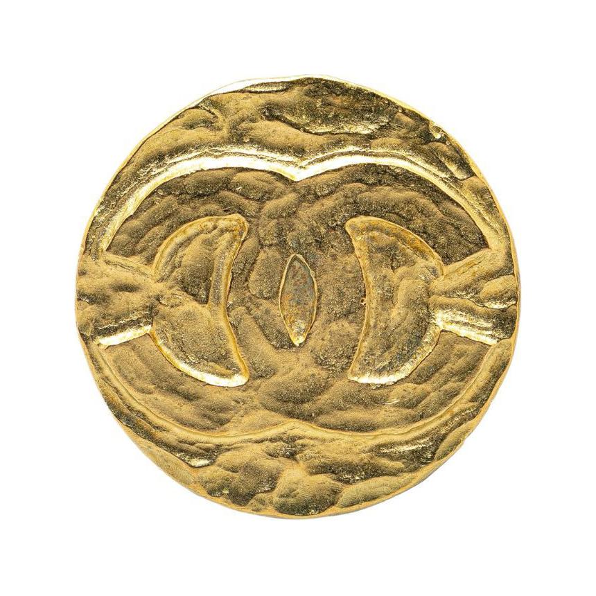Chanel 1994 logo medallion brooch