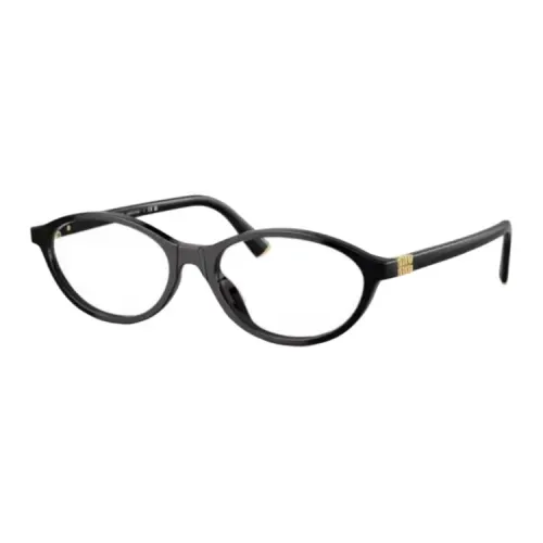 Miu Miu logo-plaque oval-frame glasses