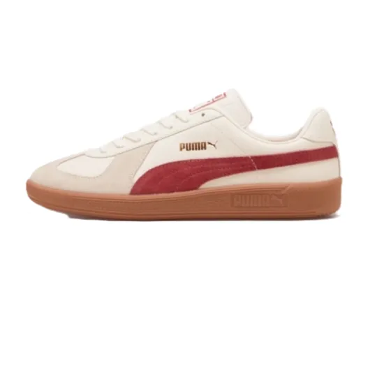 PUMA Army Trainer Low-Top Skateboard Shoes Unisex White Red