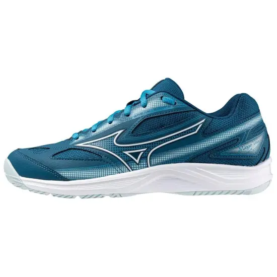 Mizuno Cushioning Anti Slip And Wear Resistant Low Top Tennis Shoes Men's Blue White