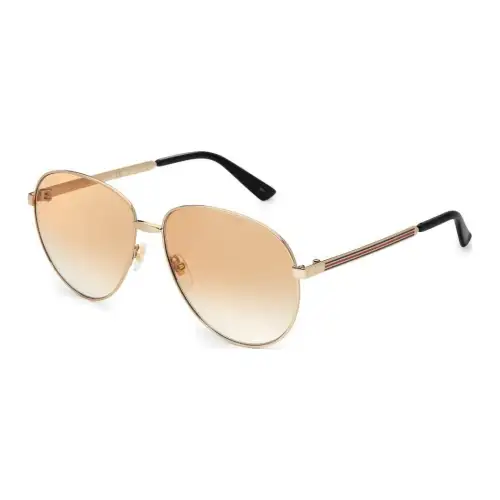 GUCCI Sunglasses Unisex Gold Black Brown