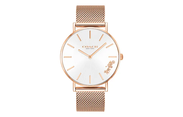COACH Wrist Watches Quartz Movement Stainless Steel Strap White Dial Women's Watch