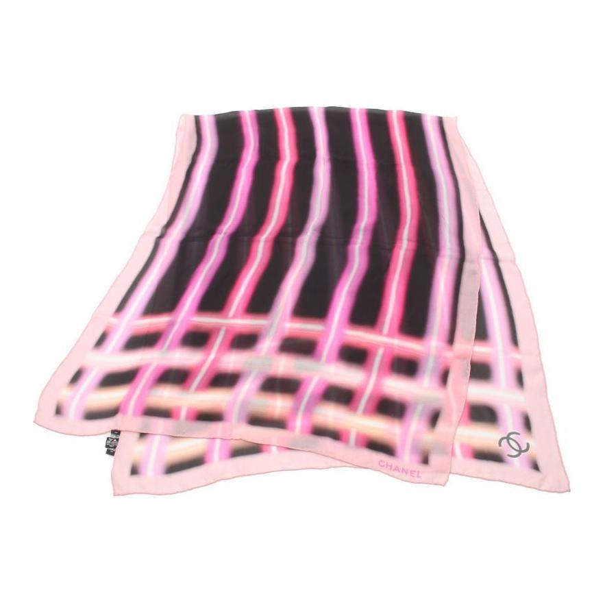 CHANEL Silk Scarves Women's Pink