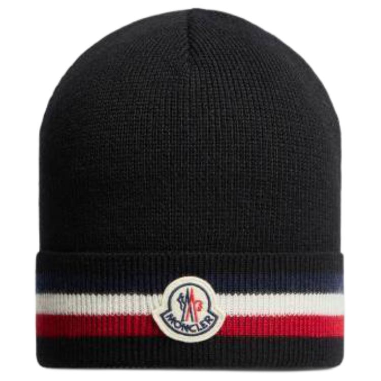 Мужская шапка Moncler (черная)