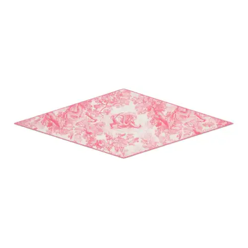 DIOR Silk Silk Scarves Women's Pink