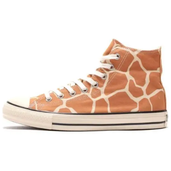 Converse All Star Canvas Shoes Men High-Top Orange Beige White