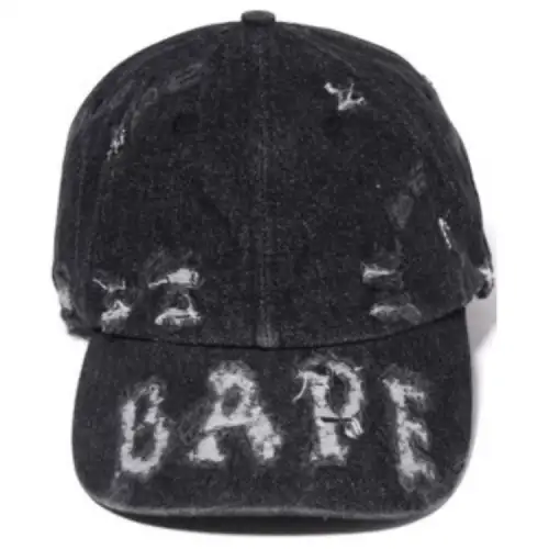 A BATHING APE Cotton Baseball Caps Men's Blue/Black