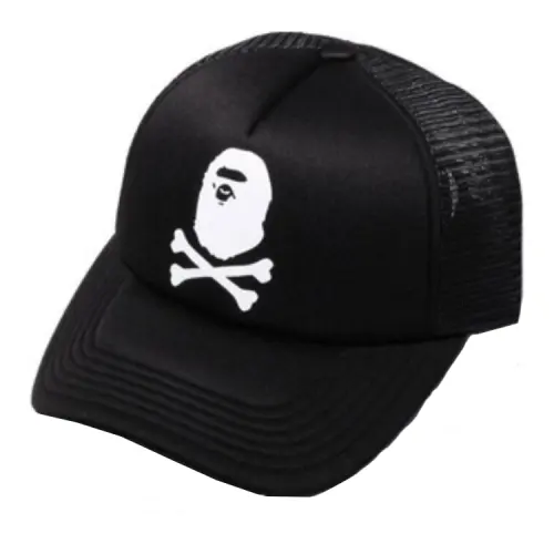 A BATHING APE Brand Logo Polyester Baseball Caps Men's Multicolor