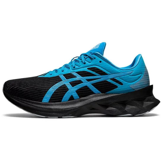 Asics Novablast 1 Running Shoes Men Low-top Black/Blue