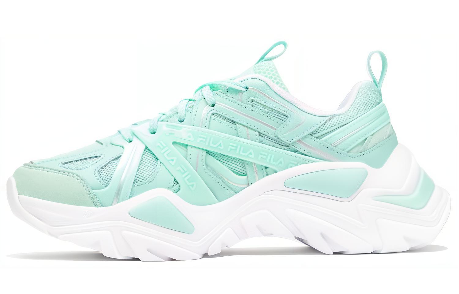 FILA Electrove 2 Fabric Lace Up Low top Chunky Sneakers Unisex Mint Green