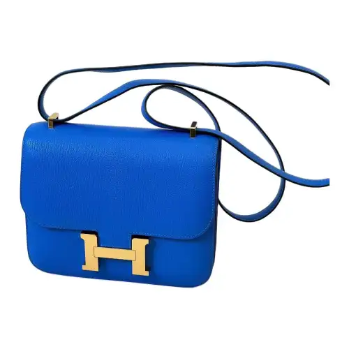 HERMES Constance Swift Leather Crossbody Bag, Shoulder Bag 19 Women's O8 Bleu Royal Blue